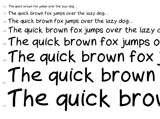 Peax Handwriting font waterfall